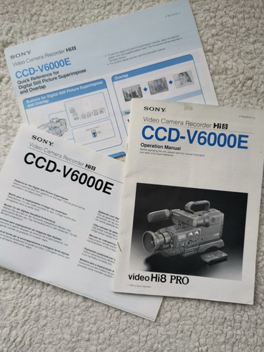 Sony ccd v6000e - ccd-v6000e, video