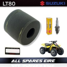 Suzuki LT80 LT-A80 Quadsport Quad Service Kit inc Air Filter & Plug (All Years)