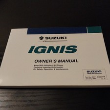 Suzuki ignis owners manual - suzuki,