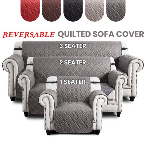 Quilted reversible sofa slip - sofa,