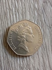 50p Gibraltar 1988 coin great condition