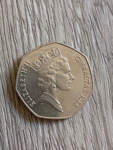 50p gibraltar 1988 - 50p, coin