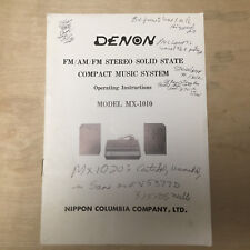 Denon Owner Manual for the