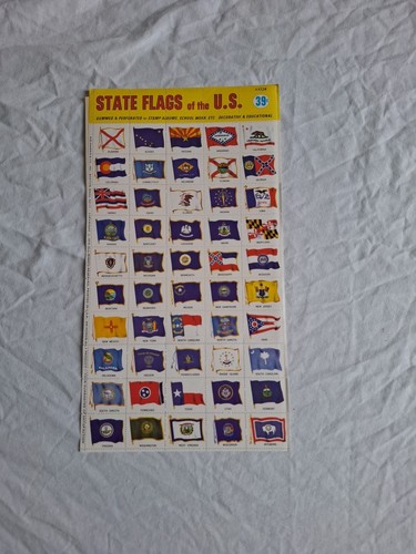 United states flags stamps - states,
