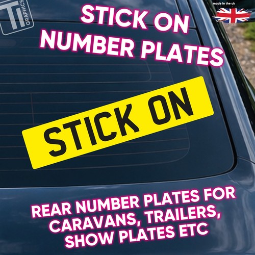 Stick number plate - number,