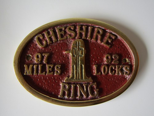 Canal boat brass plaque - canal,