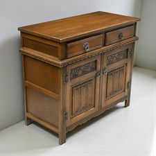 Old Charm Small Oak Sideboard Cupboard & Drawers Light Oak #1631 FREE Delivery