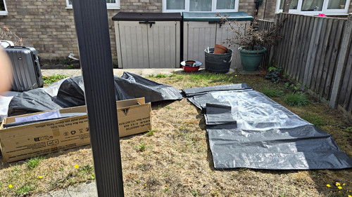Grey black pvc gazebo - 3m, grey/black