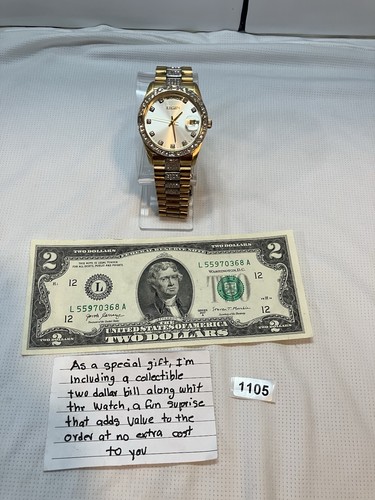 Elgin gold tone - gold, crystal