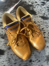 Mens Ball’N Trainers Shoes Pearlised Gold Leather Lace Up 7.5 EU 42 Designer