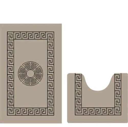 Piece greek key bath mat - piece,