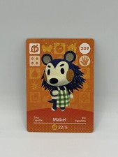 207 Mabel - Series 3 Animal Crossing Amiibo Card Unscanned And Genuine
