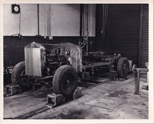 ROLLS ROYCE ROLLING CHASSIS IN FACTORY WORKSHOP PHOTO, ROLLS ROYCE LTD., STAMP.