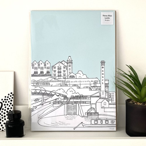 Art print bingley three - a4,