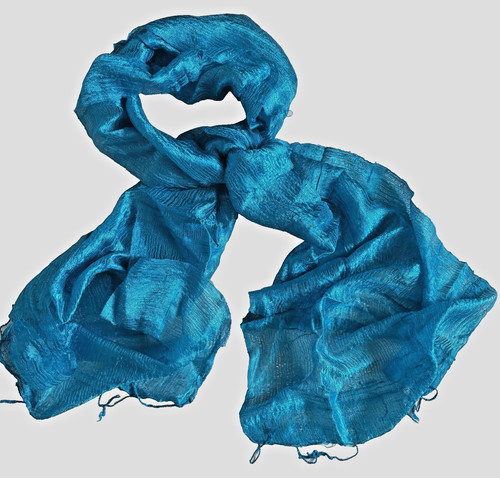 Turquoise silk scarf - silk,
