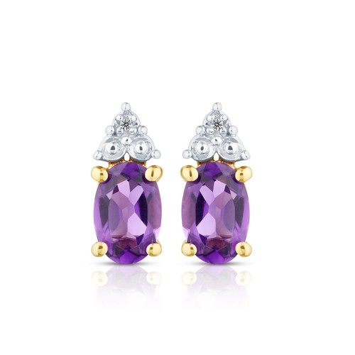9ct yellow gold amethyst and - 9ct,