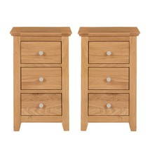 Pair small oak bedside - pair, of