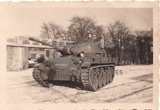 Original WW2 photo British army M24 Chaffee tank in Germany 1945 panzer base 