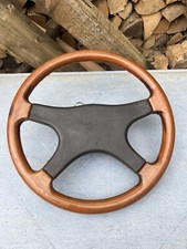 Genuine Raid Wooden Rimmed Leather Steering Wheel