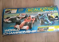 Scalextric C1202: Digital World Championship Rare F1 Set.  1 Car Missing. Bashed