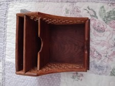 LATTICE WORK WOODEN LETTER RACK DESK ORGANISER COUNTRY STYLE