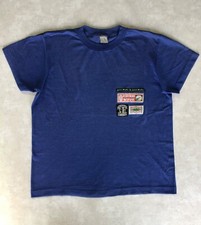 Genuine Vintage Surf T-Shirt OCEAN PACIFIC, OP, Sew-On Logos, Blue, 1990s, Med