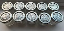 Tiptree Wilkin & Son clean empty cute mini jam jars 4cm high set of 10 with lids