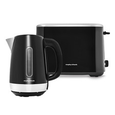 Morphy Richards 1.7L Kettle & 2 Slice Toaster Breakfast set  Black Equip