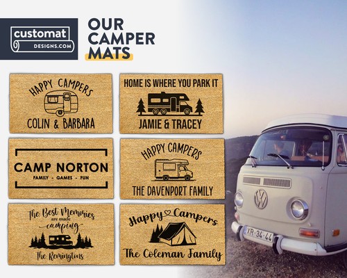 Camper doormat personalized - camper,