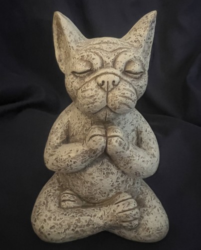 French bulldog meditating yoga - bulldog,