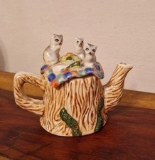 Whimsical Tree Stump Teapot