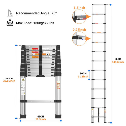 8m heavy duty - 2.6m-3.8m,