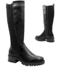 WOMENS LADIES KNEE HIGH CHUNKY