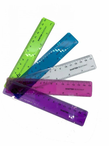 15cm shatter resistant ruler - resistant,