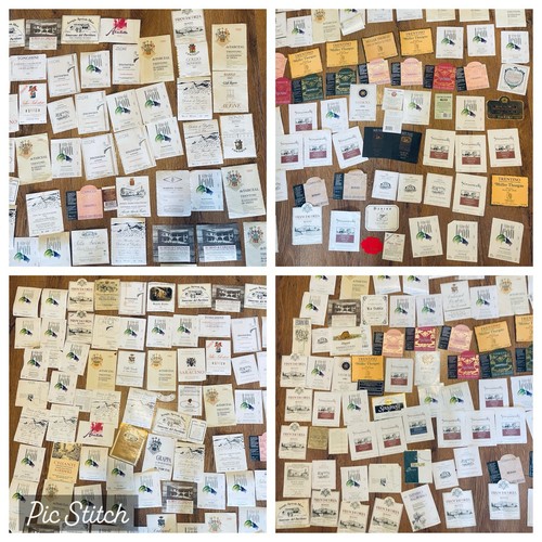 Genuine vintage wine - labels, x