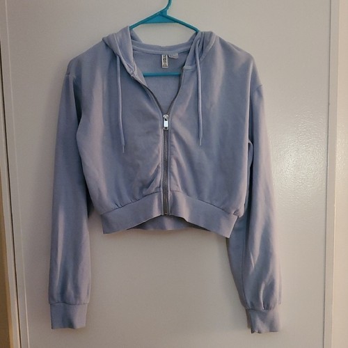 Soft blue hoodie - h&m, crop