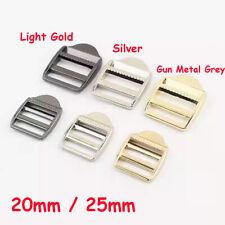 20mm 25mm Metal Ladder Lock Backpack Slide Buckle Webbing Fastener Adjuster