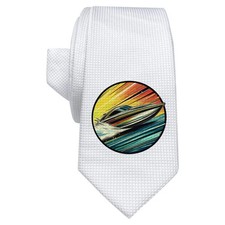 'Powerboat Racing' White Tie /