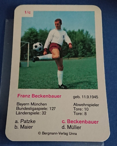 Franz beckenbauer non rookie - franz,