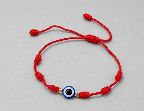 Red string evil eye - red,