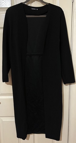 Boohoo black cardigan with - black,