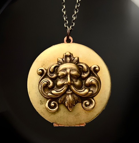 Green man greenman locket - man,