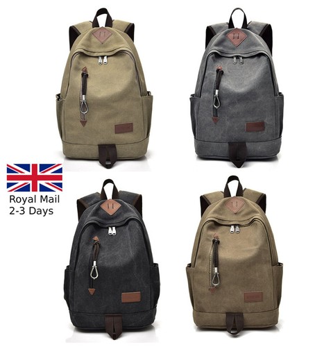 Large vintage canvas backpack - large,