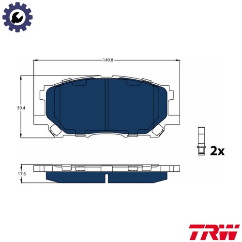Brake pad set disc - set,