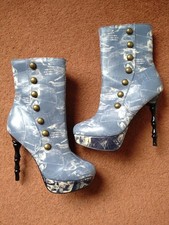 Iron Fist Gothic Alternative Steampunk 5" Heeled Boots UK 6