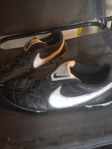 Nike black white leather - black/white,