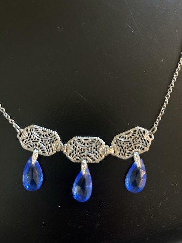 1920s filigree stone - 3,