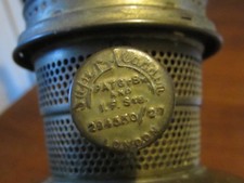 Vintage Super Aladdin Brass Oil Lamp With Glass Chimney