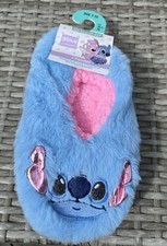 Lilo Stitch Footlet Slippers Fluffy Fleece Disney Girls Ages 7-10, UK 12.5-3.5
