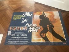 Who Dares Wins 1982 British Quad Cinema Poster 39 x 26.5 Inches Original